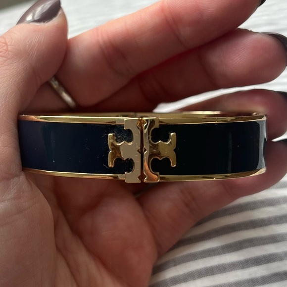 Tory Burch Kira 18K GP Hinged Bracelet - Picture 2 of 3